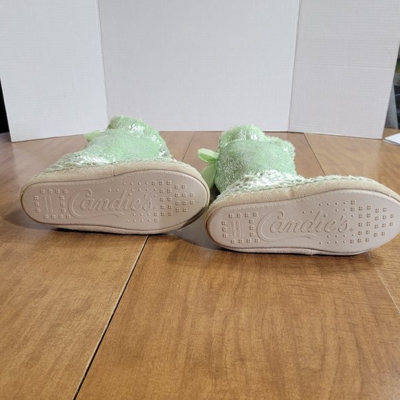 💜Candie's Metallic Plush Booties Slippers Womens Size M 7-8 NWT - Picture 7 of 9